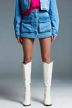 Load image into Gallery viewer, Kany Cargo Denim Skort
