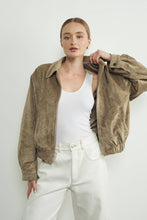 Load image into Gallery viewer, SONIA SUEDE BOMBER JACKET