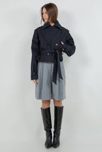 Load image into Gallery viewer, Natalie Cropped Trench Navy