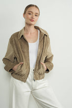 Load image into Gallery viewer, SONIA SUEDE BOMBER JACKET