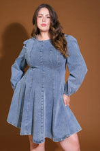 Load image into Gallery viewer, Roma Short Denim Dress