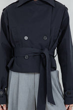 Load image into Gallery viewer, Natalie Cropped Trench Navy