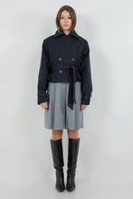 Load image into Gallery viewer, Natalie Cropped Trench Navy