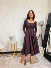 Load image into Gallery viewer, Oliva Squared Neck Dress