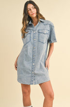 Load image into Gallery viewer, Jazmin Denim Shirt Dress