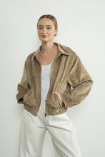 Load image into Gallery viewer, SONIA SUEDE BOMBER JACKET