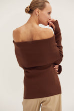 Load image into Gallery viewer, Ana Off Shoulder Knit Long-Sleeve Top