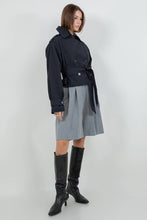 Load image into Gallery viewer, Natalie Cropped Trench Navy