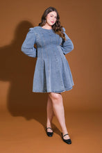 Load image into Gallery viewer, Roma Short Denim Dress