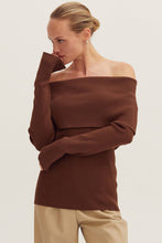 Load image into Gallery viewer, Ana Off Shoulder Knit Long-Sleeve Top