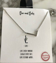 Load image into Gallery viewer, Silver Letter Necklace