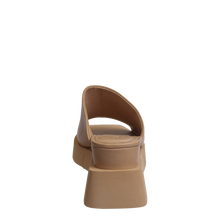 Load image into Gallery viewer, NAKED FEET - INFINITY in CAMEL Wedge Sandals
