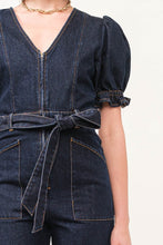 Load image into Gallery viewer, Brie Denim Jumpsuit with Belt
