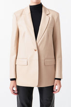 Load image into Gallery viewer, Cristina Faux Leather Blazer
