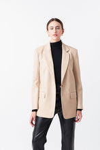 Load image into Gallery viewer, Cristina Faux Leather Blazer
