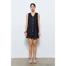 Load image into Gallery viewer, Marigold Denim Shift Dress in Indigo
