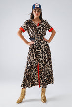 Load image into Gallery viewer, Eva Maxi Leopard Button-Down Dress
