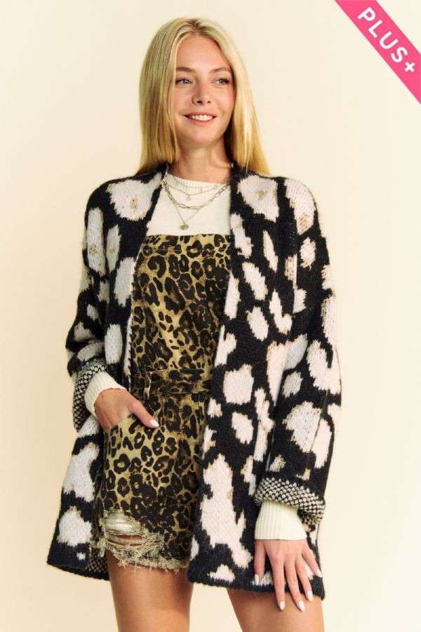 Plus Size Dulce Leopard Cardigan