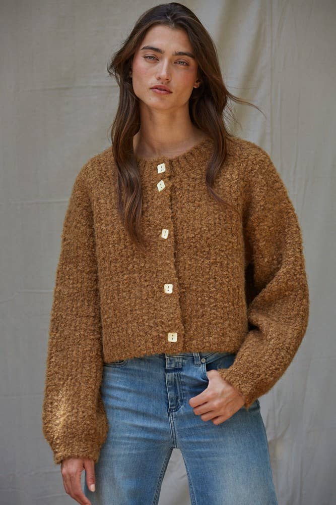 Abigail Knit Wool Spandex Cardigan