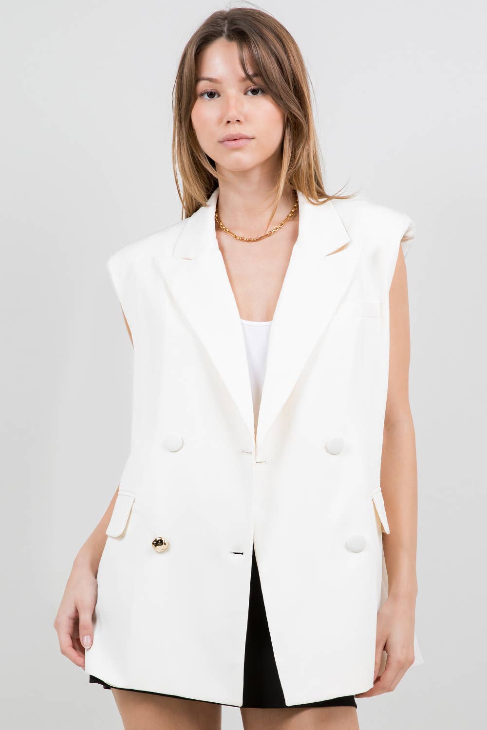 Sia Structured Blazer Vest