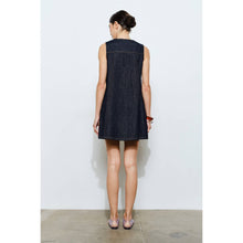 Load image into Gallery viewer, Marigold Denim Shift Dress in Indigo
