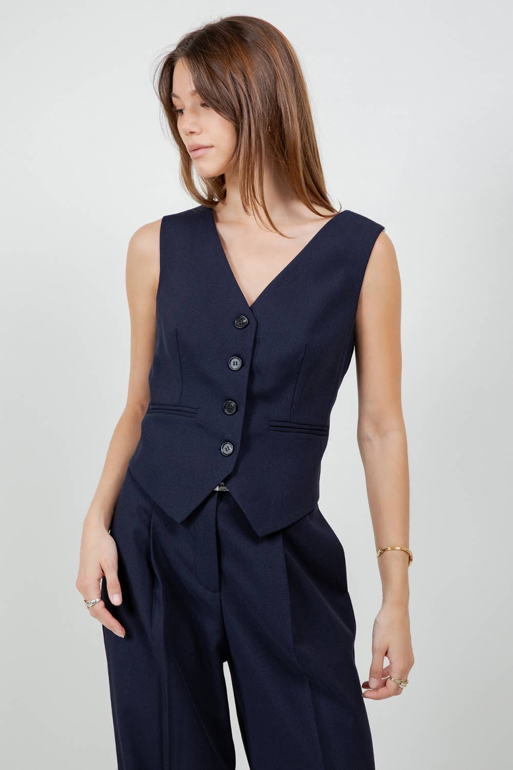 Jossa Vest with Crochet Detail