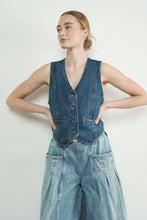 Load image into Gallery viewer, Denim Tuxedo Vest
