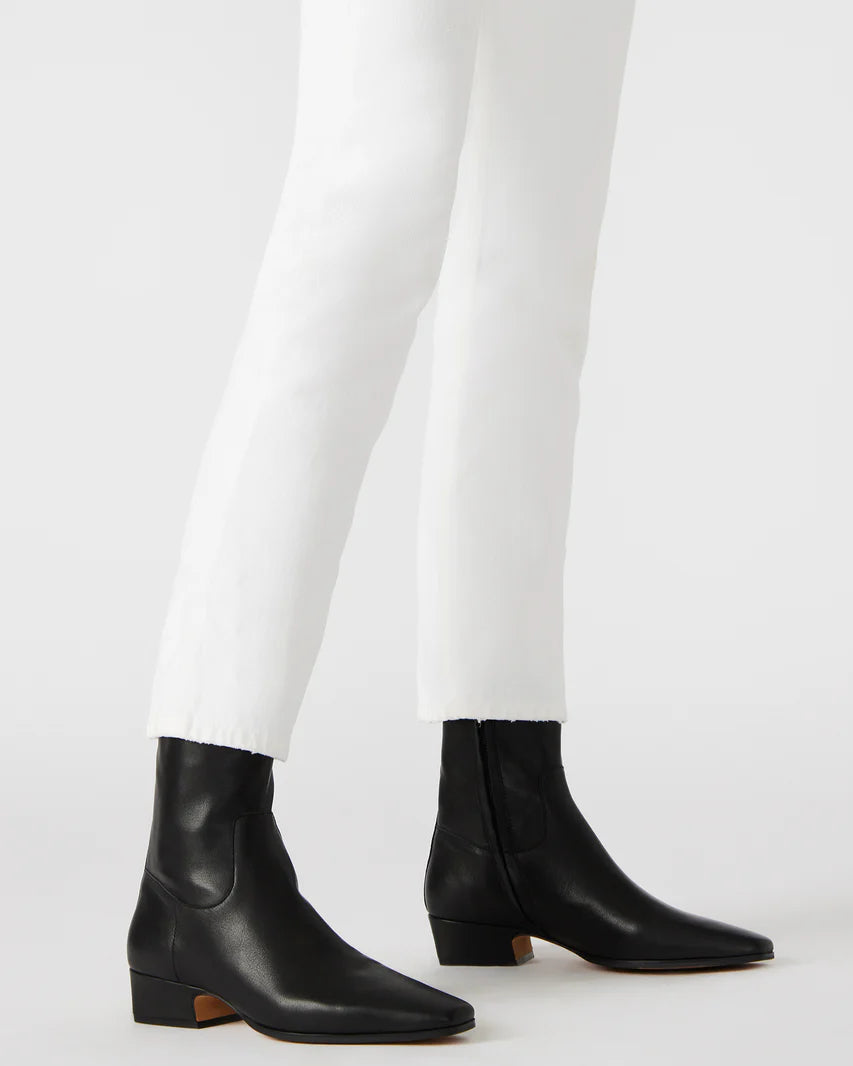 【Steve Madden】DUSTY アンクル ブーティー DUSTY Black Leather Women's Ankle Boot – Steve Madden