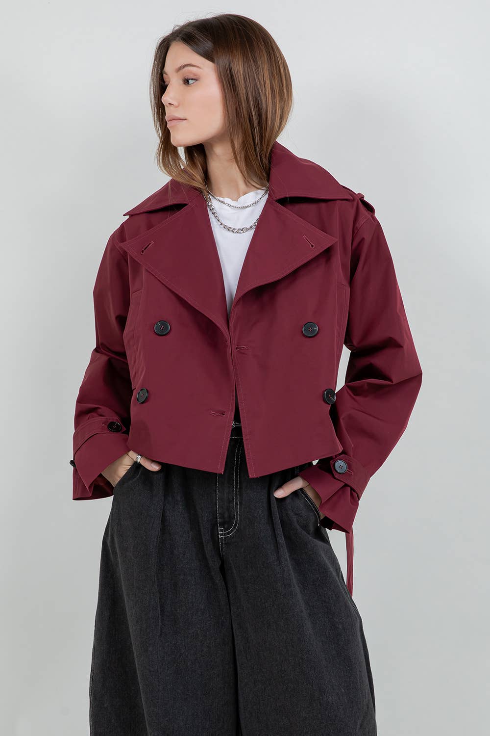 Natalie Cropped Trench