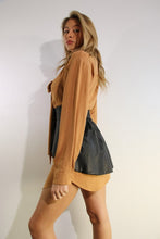 Load image into Gallery viewer, Blake Shirt Dress + Leather Skirt
