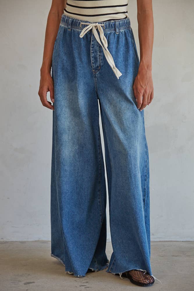 Bella Drawstring Wide Leg Pants