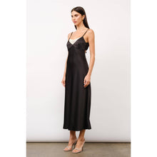 Load image into Gallery viewer, Ruby Lace Detailed Satin Dress

