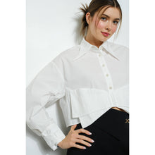 Load image into Gallery viewer, Miley Structured Cropped Shirt
