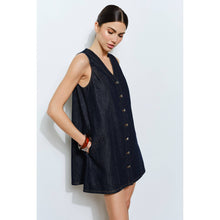 Load image into Gallery viewer, Marigold Denim Shift Dress in Indigo
