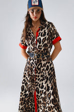 Load image into Gallery viewer, Eva Maxi Leopard Button-Down Dress
